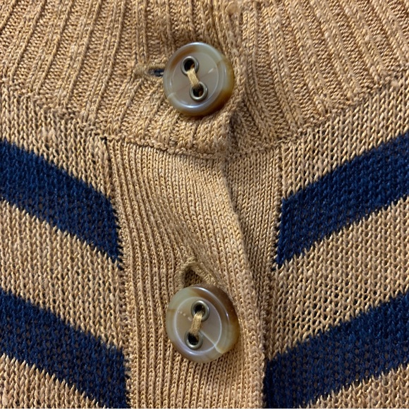 Tommy Hilfiger Striped Cardigan - Tan/Navy - Picture 5 of 6